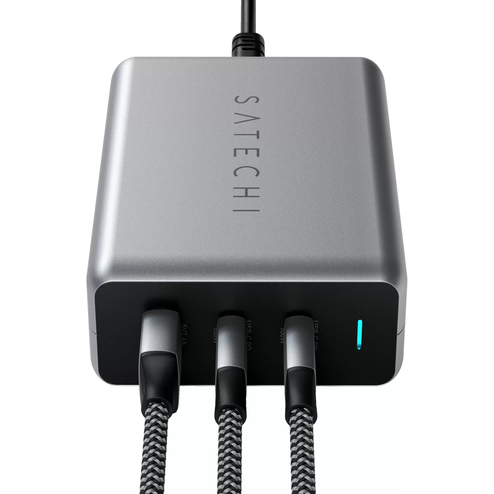 Сетевое зарядное устройство Satechi Compact Charger с технологией GaN Power. Порты: USB Type-C 100 В